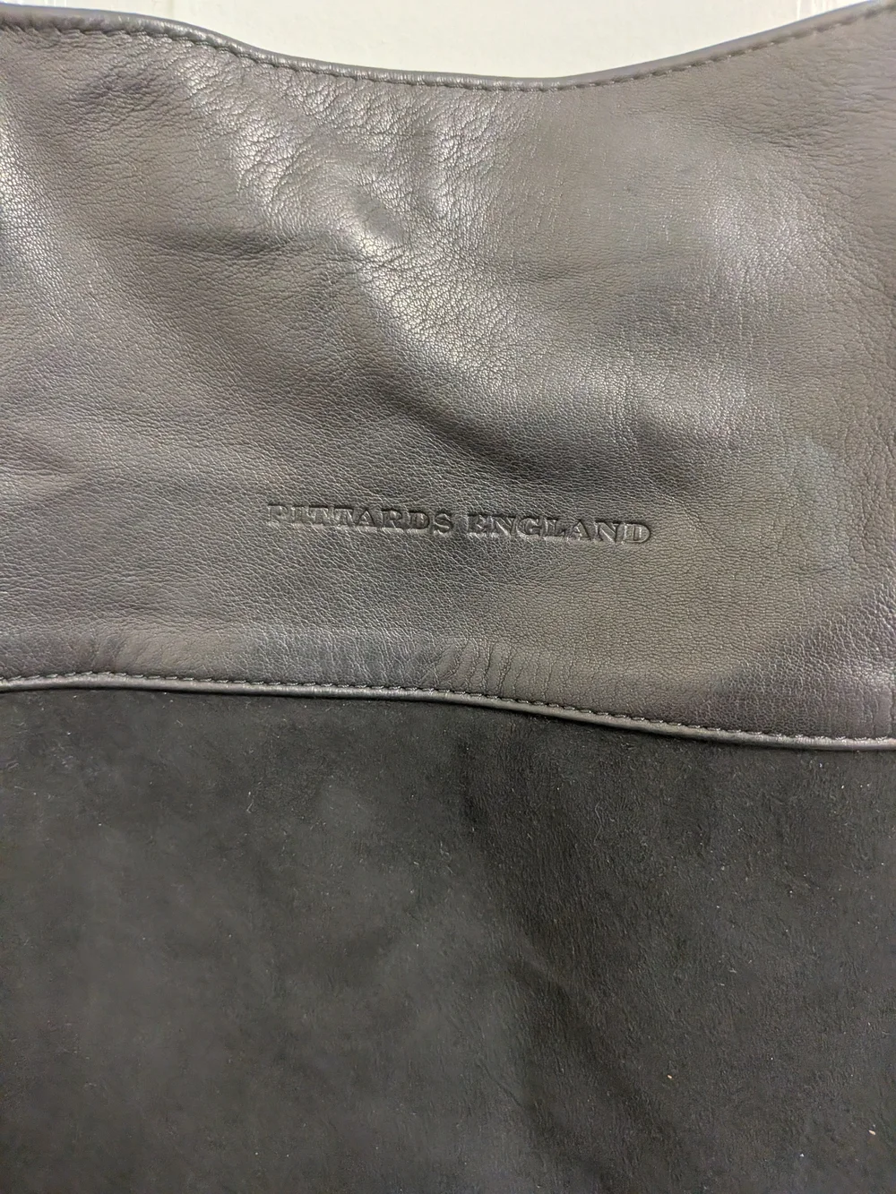 Pittards England Suede And Leather Tote
